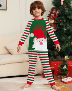Cross-border letter striped Christmas parent-child clothes pajamas