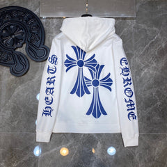 Navy cross flower arms limited hoodie for couples