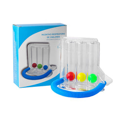 Breathing exercise equipment, mouth inhalation trainer, lung capacity training three-ball trument