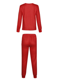 European American Christmas printed pajama set