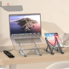 Adjustable Aluminum Alloy Portable Foldable Height Adjustable Cooling Non-Slip Laptop Stand