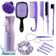 Pointed-tail comb, wide-toothed multi-functional makeup eyebrow brush comb