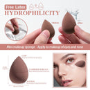 5 Piece portable Bamboo Bing Mini beauty egg led mirror makeup brush