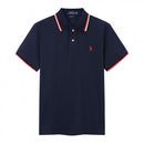 High version embroidered contrasting couples casual short-sleeved POLO shirt