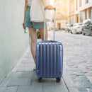 Vertical Pattern Two-piece Set 20 Inch Expandable With 14 Inch Suitcase