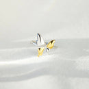 Sterling Silver Flying Butterfly electroplated color separation ring female simple fashion food ring
