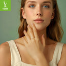 Simple and exquisite moissanite open ring is fashionable, versatile and stackable. s925 sterling silver ring