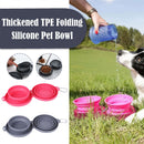 Rubber Foldable Double Pet Feeding Pets Supplies Dog Cat Bowls