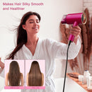 Water Ionic Hair Dryer, 1800W Blow Dryer With Magnetic Nozzle 2 Speed And 3 Heat Settings Powerful Low Noise Fast Drying