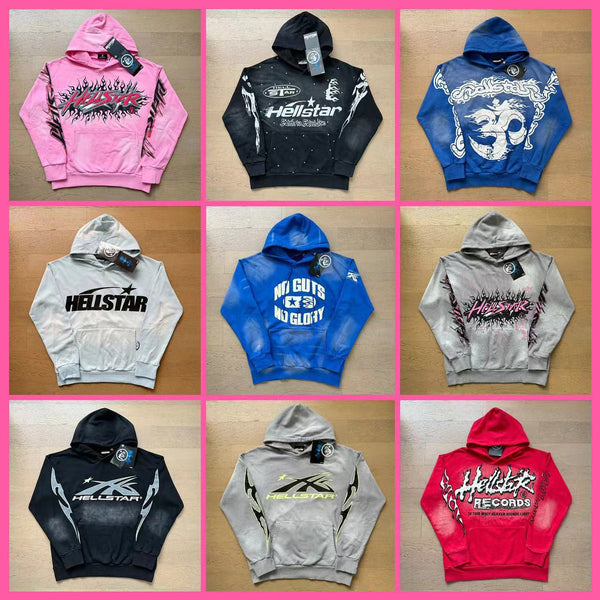 American Men's fashion hooded loose hoodie street casual coat