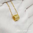 V Gold high version four-leaf clover kaleidoscope women's high-grade light luxury 100 diamond waist pendant collarbone chain