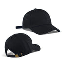 High-end pure cotton six-piece hardtop baseball cap for men and women with printed words and embroidery