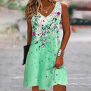 Women's Sleeveless Floral Print Boho Sundress Casual Loose Fit Summer Tank Dress