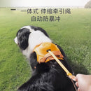 Dog Chest and back integrated, retractable dog walking leash