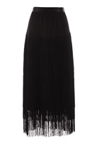Design sense niche fashion three-layer fringed dark wind skirt