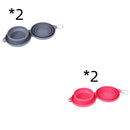 Rubber Foldable Double Pet Feeding Pets Supplies Dog Cat Bowls