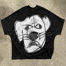 Hip Hop Billionaire cartoon abstract print casual crewneck short sleeve T-shirt for men and women