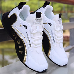 Fashion Colorblock Lace-up Sneakers Men Breathable Low-top Running Walking Sports Shoes