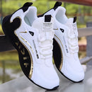 Fashion Colorblock Lace-up Sneakers Men Breathable Low-top Running Walking Sports Shoes