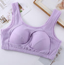 Plus Size Women Bra Ladies Cotton Quake-Proof Underwear Sleep Tops No Buckles No Wire Lingerie With Removable Padded
