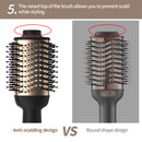 Black multi-functional hot air comb, dual-purpose hair dryer for both curling comb
