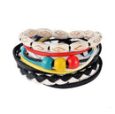 Men Women's Leather Multilayer Bead Bracelet Punk Wrap Bracelets