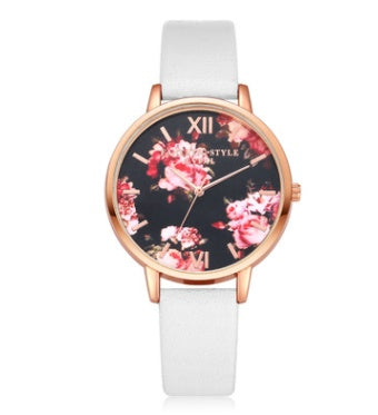 High Quality Quartz Fashion Leather Strap Rose Gold Women Wrist Watch Casual Love Heart