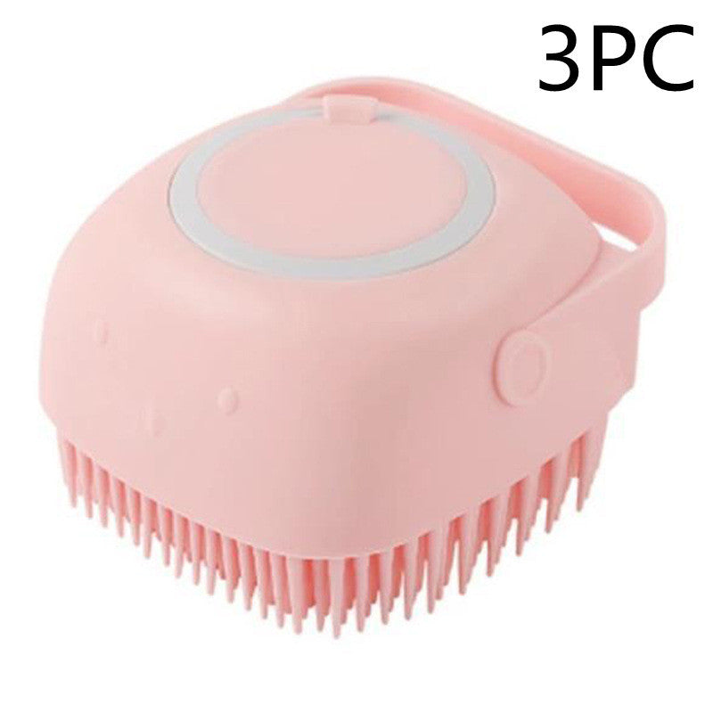 Silicone Dog Cat Bath Massage Gloves Brush