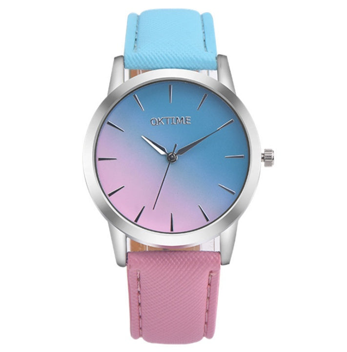 Fashion Casual Retro Rainbow Design Women Analog Quartz Wrist watches