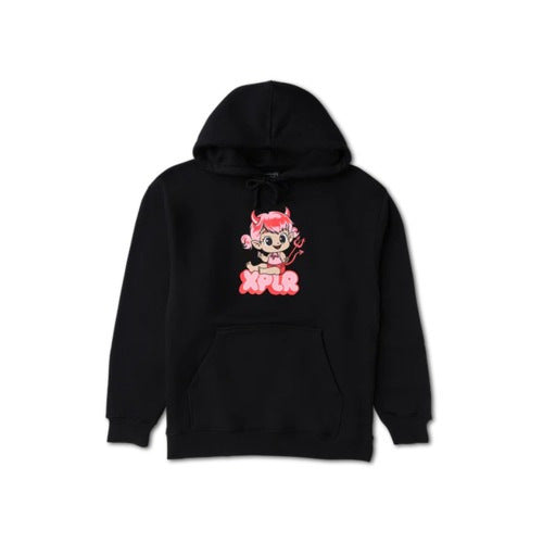 Floral Note Zip Up Grey Heather Hoodie - S