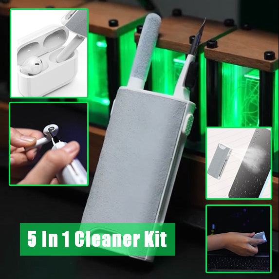 5 In 1 Screen Cleaner Kit Camera Phone Tablet Laptop Screen Cleaning Tools Earphone Cleaning Brush Pen