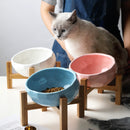 Pet oblique mouth cat dog food bowl method bucket