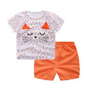 Cartoon Clothing Baby Boy Girl Summer Clothes T-shirt Baby Casual Sets