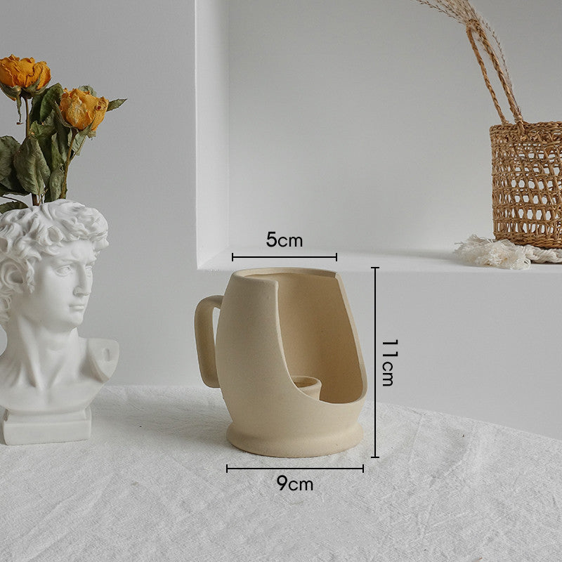 Simplicity Ceramic Vase Flower Arrangement Deration Ornament Display Art Vases