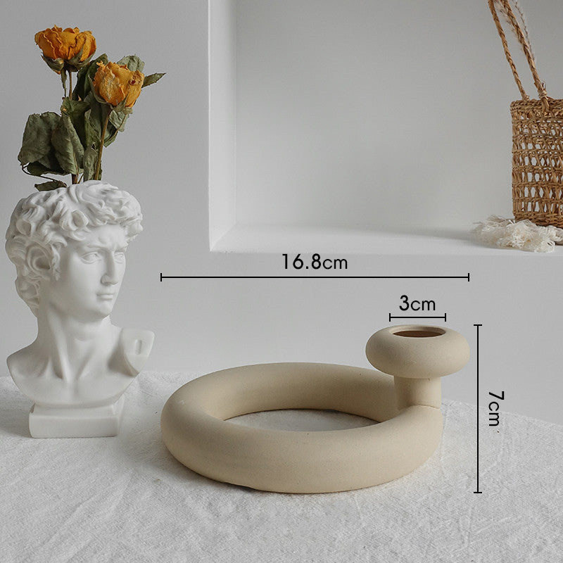 Simplicity Ceramic Vase Flower Arrangement Deration Ornament Display Art Vases