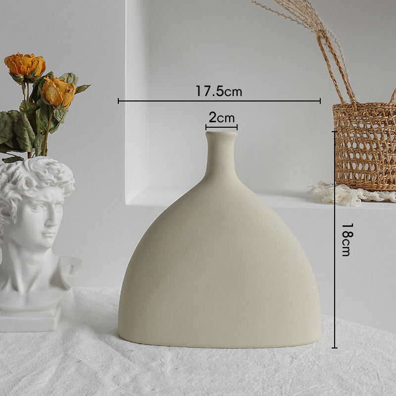 Simplicity Ceramic Vase Flower Arrangement Deration Ornament Display Art Vases