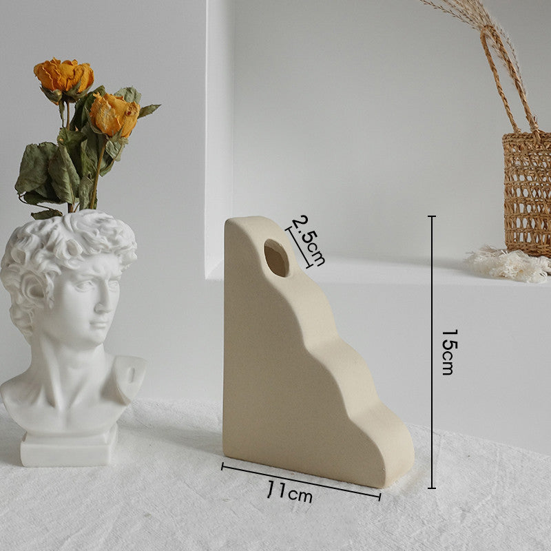 Simplicity Ceramic Vase Flower Arrangement Deration Ornament Display Art Vases