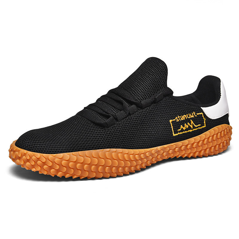 Spring Summer Flying Woven Casual Men's Shoes Breathable Sneakers