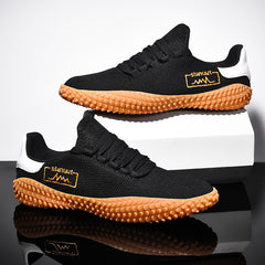 Spring Summer Flying Woven Casual Men's Shoes Breathable Sneakers