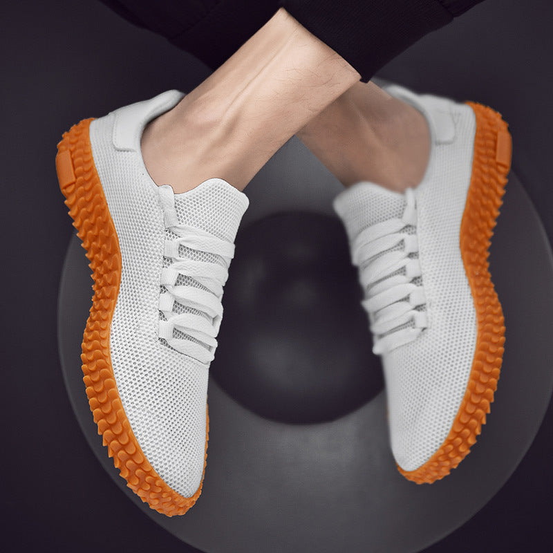 Spring Summer Flying Woven Casual Men's Shoes Breathable Sneakers