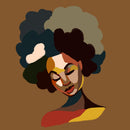 Art Design Graffiti Art Hip Hop African Girl with Black Hair Big Earring with Modern Building Shower Curtain