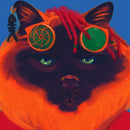 Art Design Graffiti Art Hip Hop African Girl with Black Hair Big Earring with Modern Building Shower Curtain