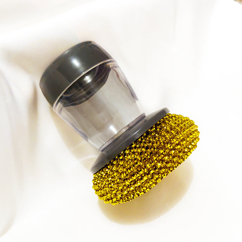 Kitchen Soap Dispensing Palm Brush Cleaner Push-type Brush Detergent Tools