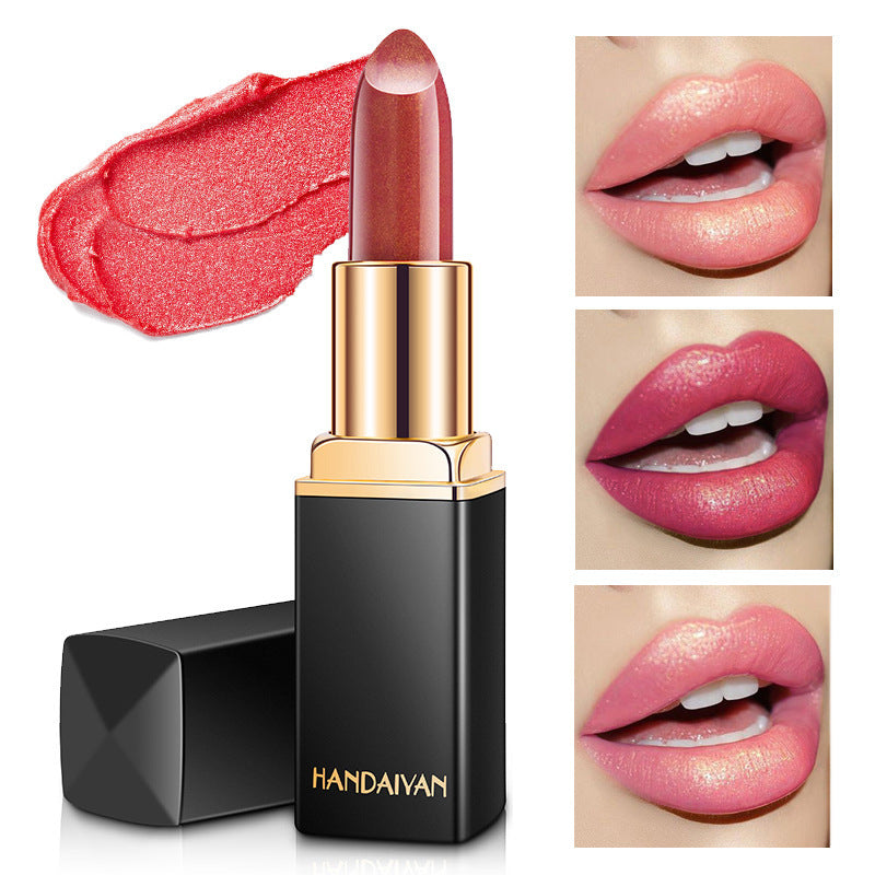 Shiny Metallic Pearlescent Color Temperature Change Lipstick