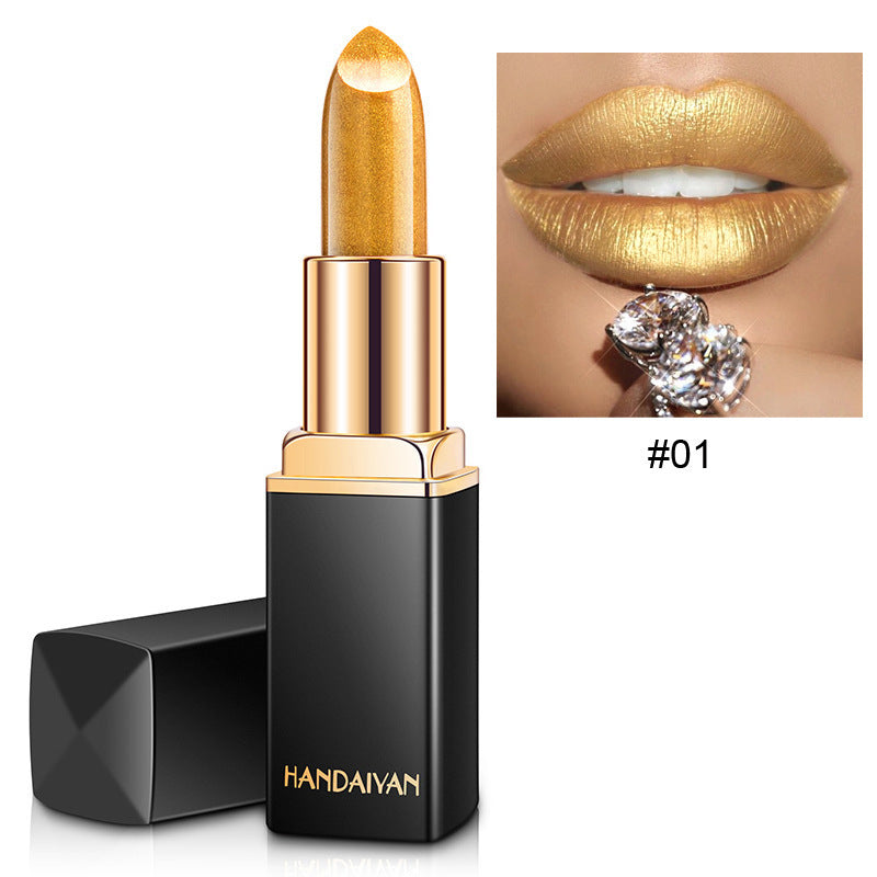 Shiny Metallic Pearlescent Color Temperature Change Lipstick