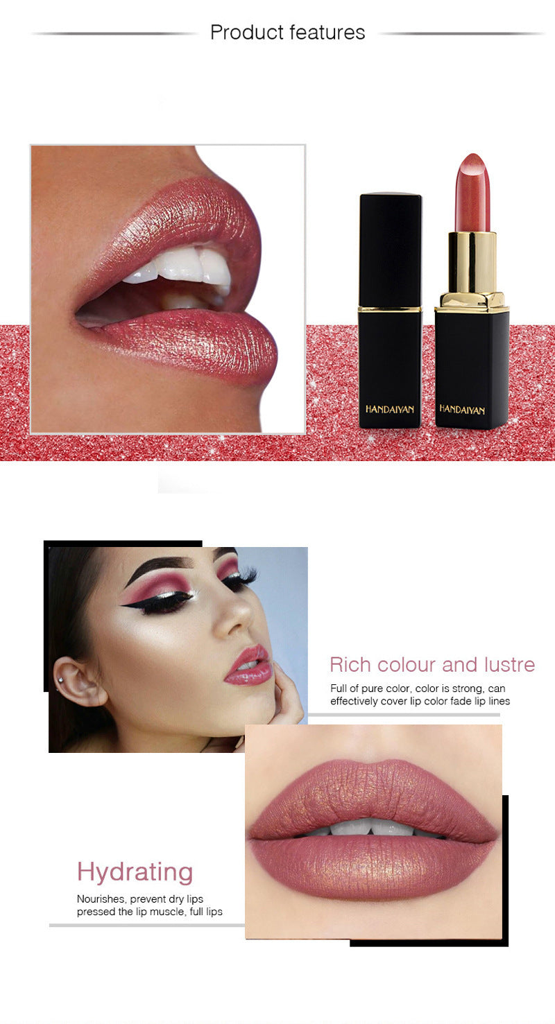 Shiny Metallic Pearlescent Color Temperature Change Lipstick