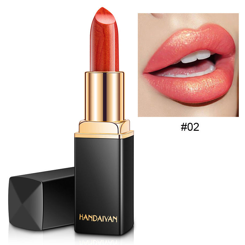 Shiny Metallic Pearlescent Color Temperature Change Lipstick