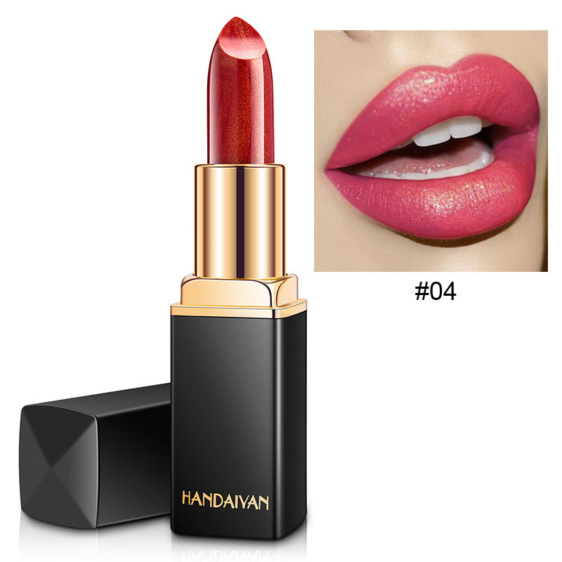 Shiny Metallic Pearlescent Color Temperature Change Lipstick