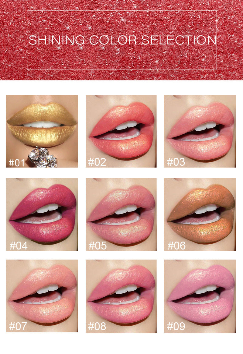 Shiny Metallic Pearlescent Color Temperature Change Lipstick