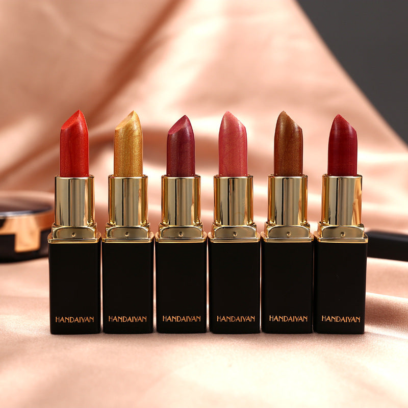 Shiny Metallic Pearlescent Color Temperature Change Lipstick